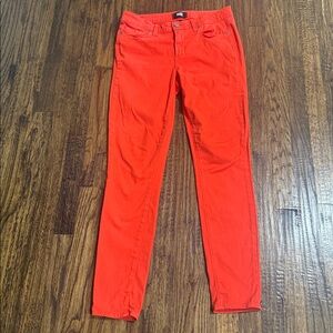 PAIGE Fiery Red Denim Jeans, Vetdugo Ultra Skinny, 30